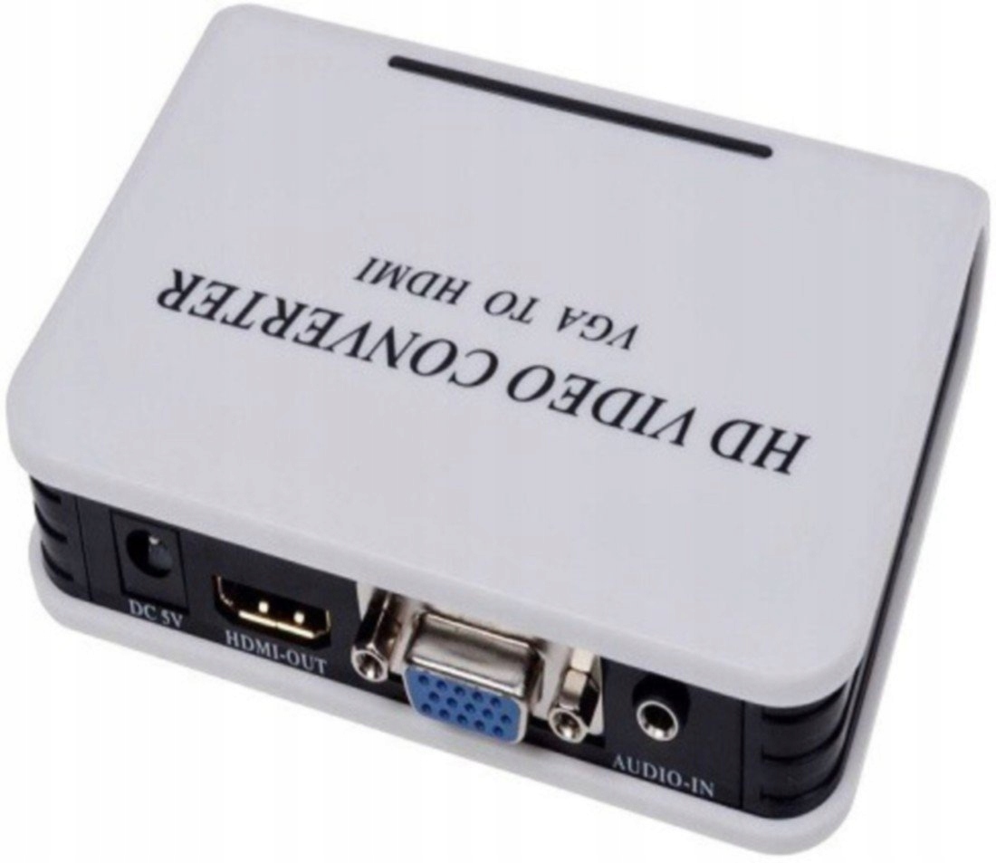 Adapter Konwerter Audio VGA do HDMI Full HD