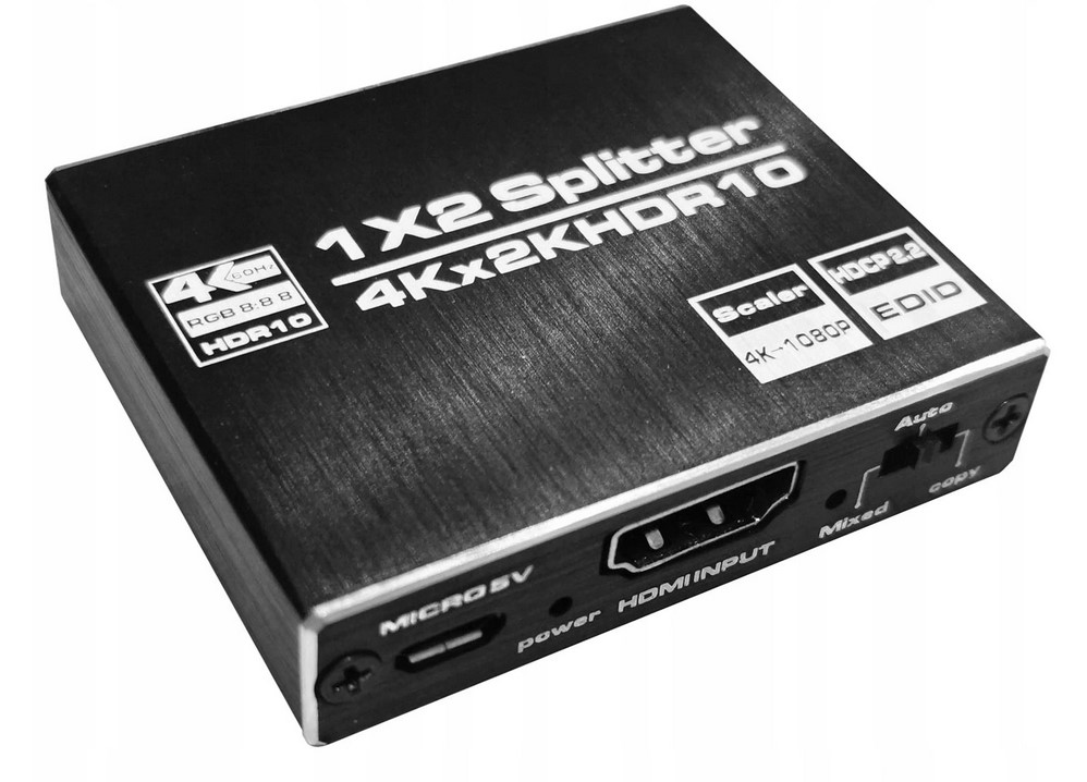 SPLITTER HDMI 2.0 1x2 4K UHD HDCP 2.2 Rozdzielacz
