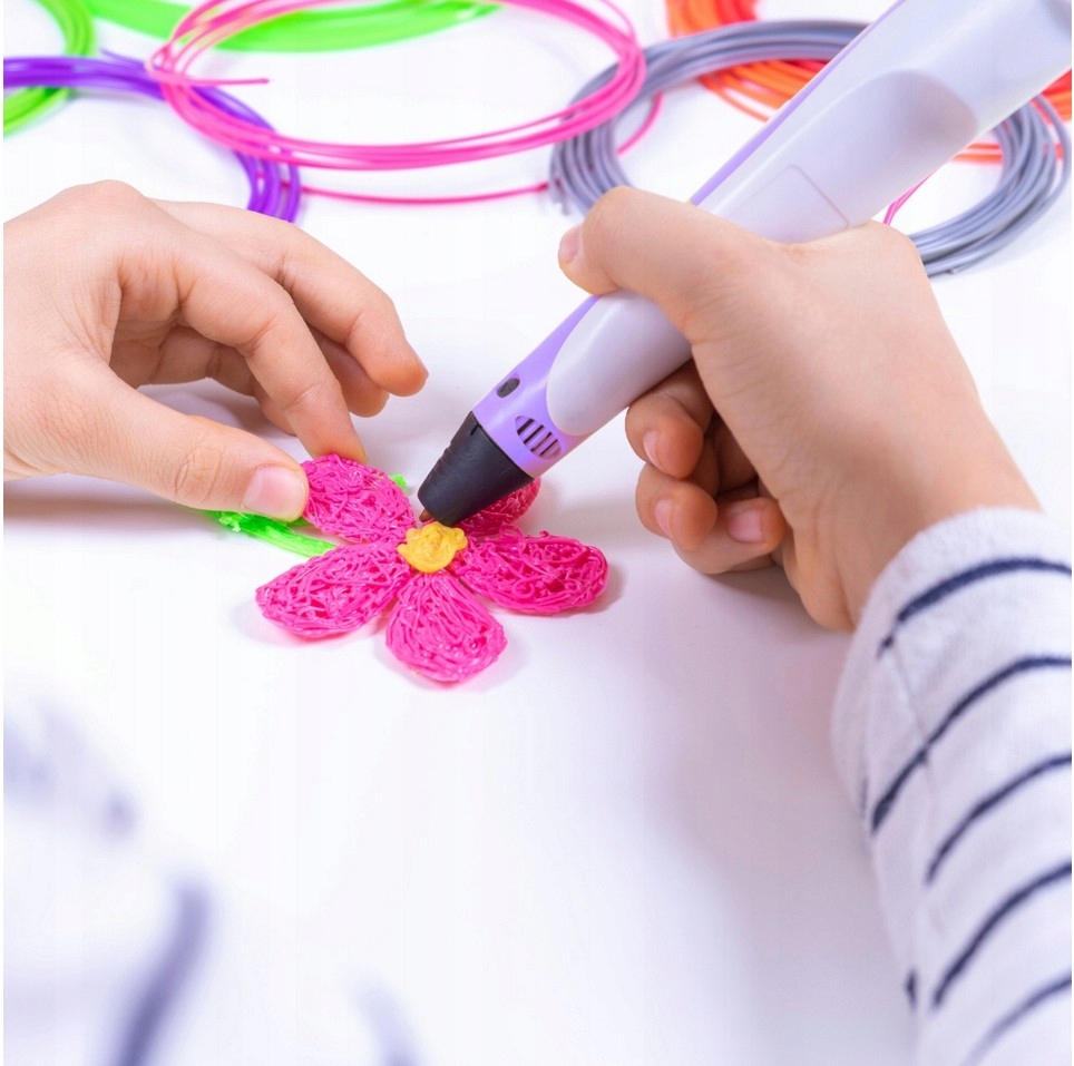 DŁUGOPIS DRUKARKA 3D PEN ZESTAW + WKŁADY 9 METRÓW FIOLET