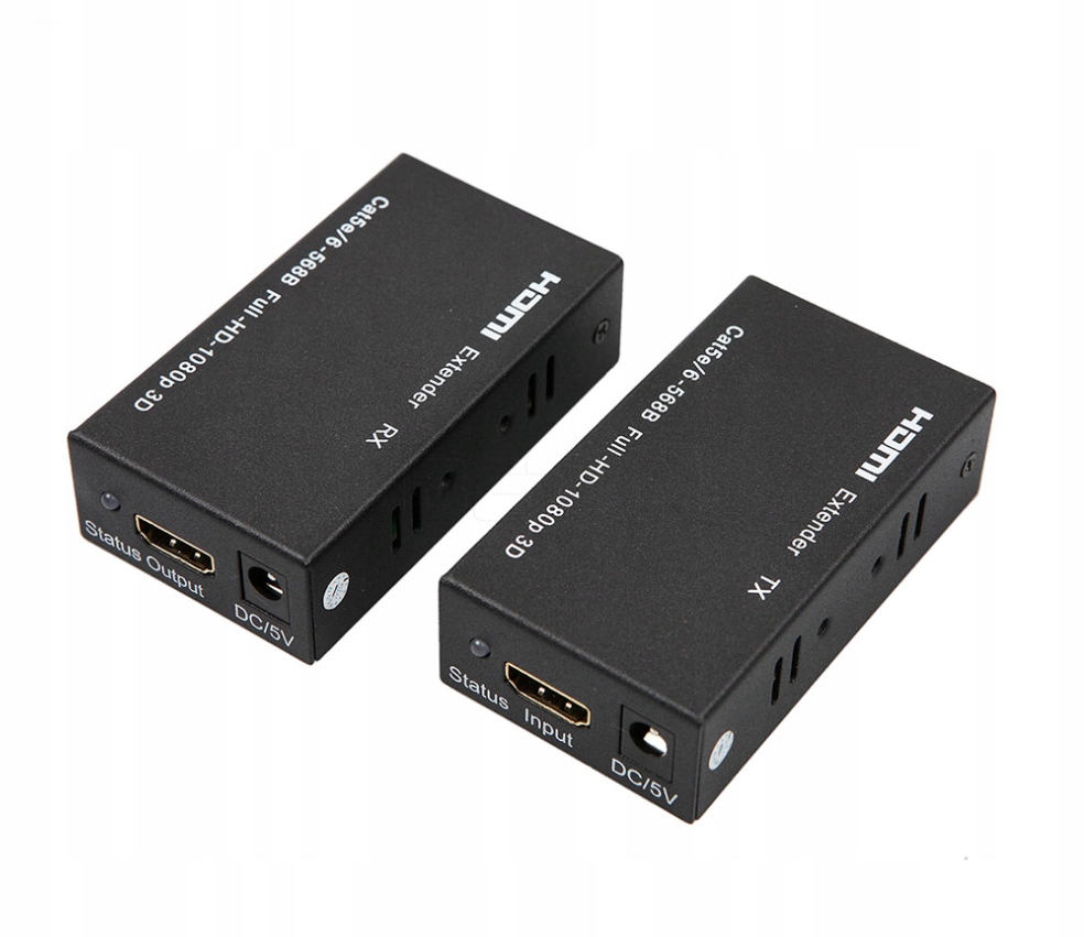 Extender Przedłużacz HDMI na RJ45 LAN 60m 3D