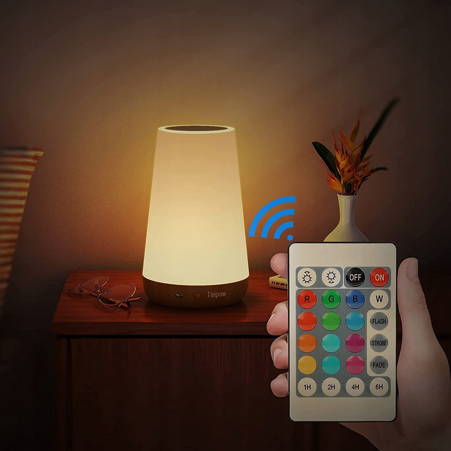 Bezprzewodowa Lampka 13 Kolory Dotykowa RGB pilot