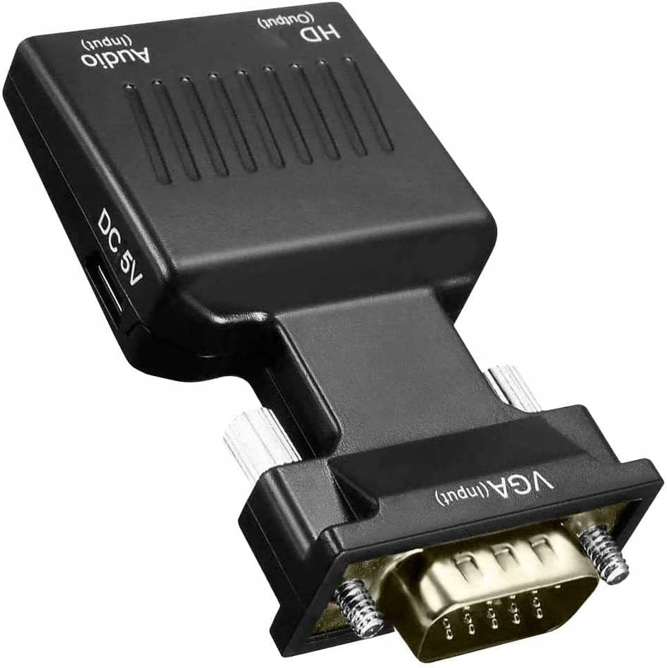Adapter Konwerter VGA D-SUB do HDMI + Audio Dzwięk