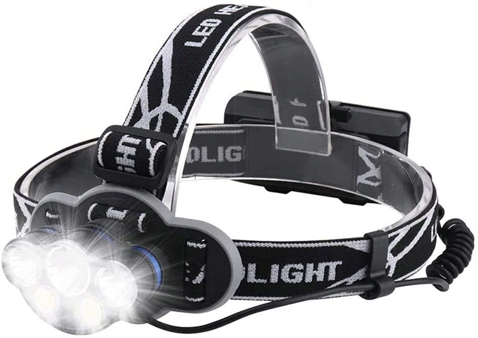 Mocna LATARKA CZOŁOWA 5 LED CREE Lampka CZOŁÓWKA