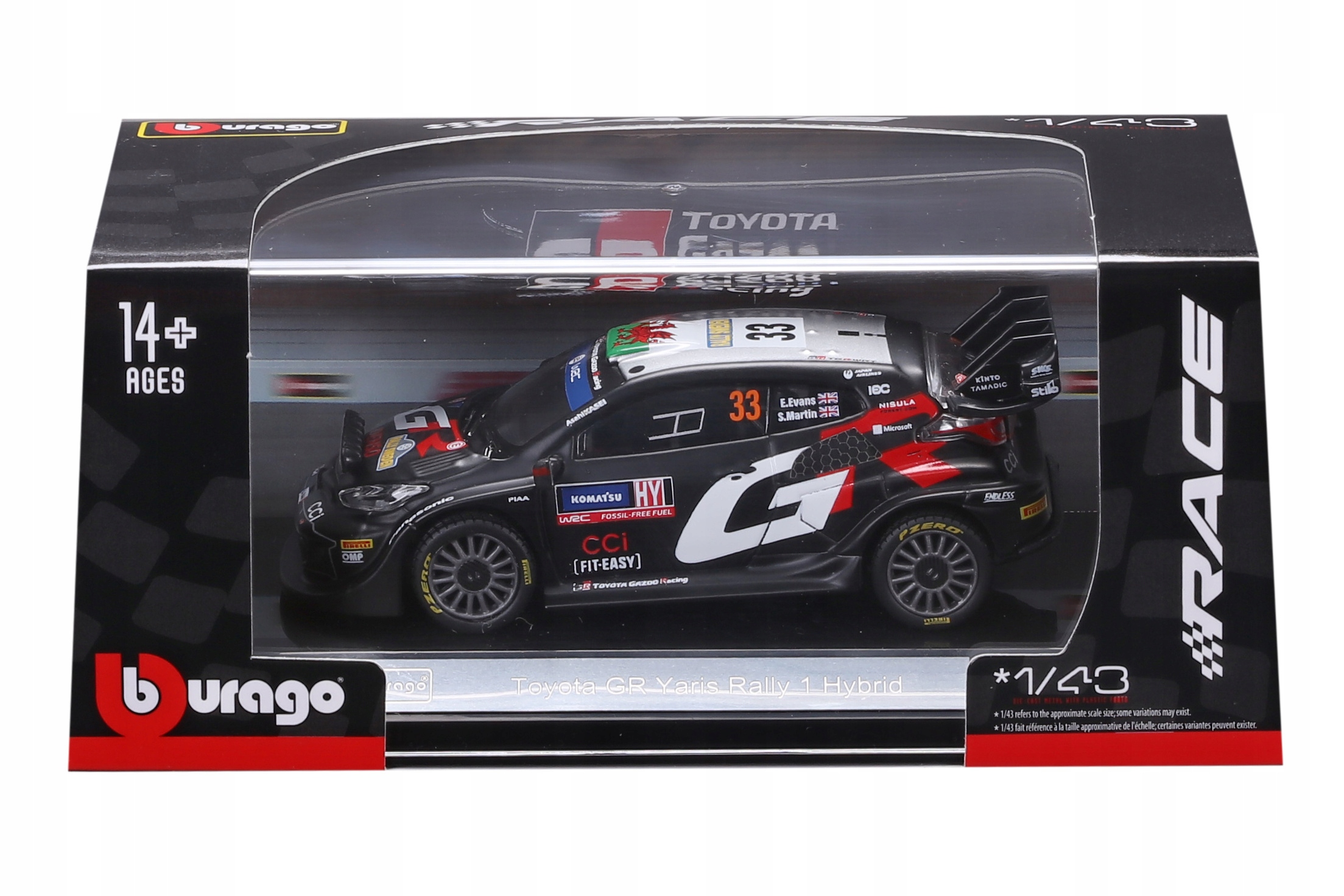 TOYOTA GR Yaris Rally1 1/43 ミニカー GAZOOショッピング TOYOTA GR YARIS Rally1 ＃18 2024（1／43