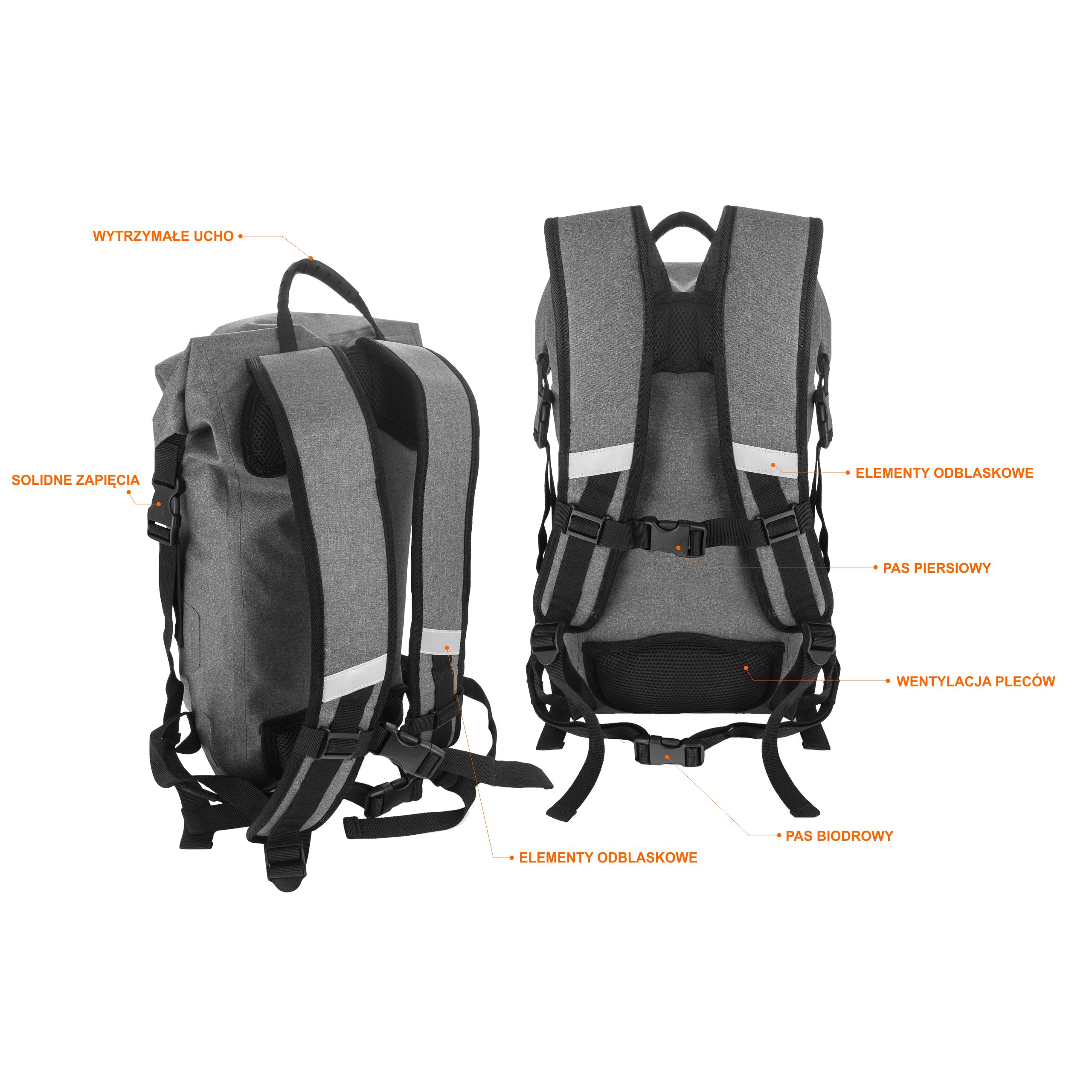 LEKKI TREKKINGOWY PLECAK TURYSTYCZNY WODOODPORNY ACTIVEU