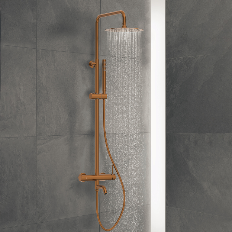 Rysunek techniczny - Bateria prysznicowa CASCADE zestaw 1 COPPER