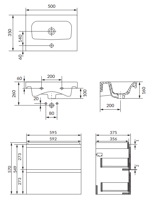 Cersanit - rysunek techniczny