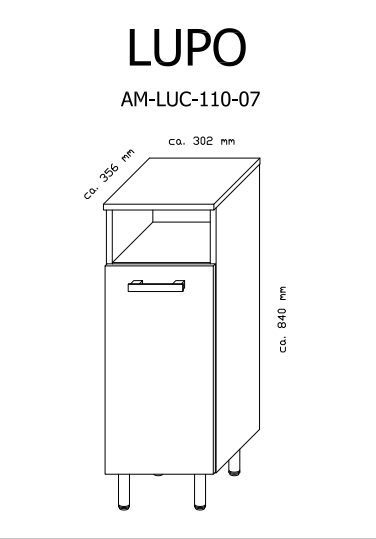 Astor - rysunek techniczny