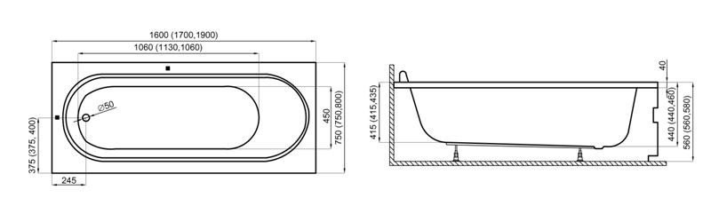 Polimat - rysunek techniczny