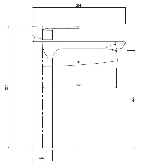 Cersanit Crea - rysunek techniczny