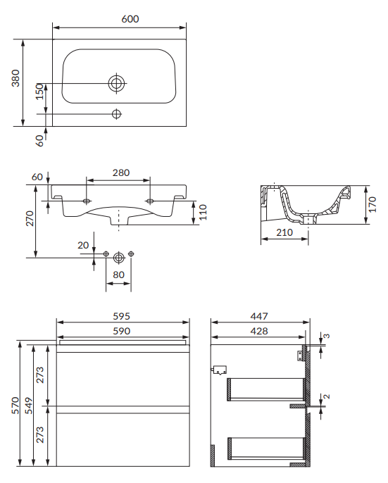 Cersanit - rysunek techniczny