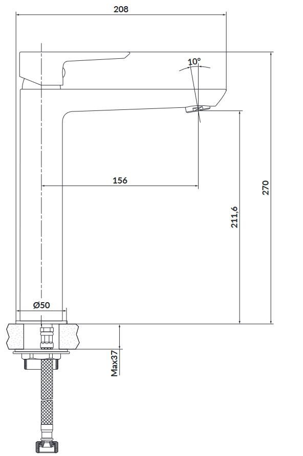 Cersanit Mille - rysunek techniczny