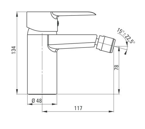 Deante Corio - rysunek techniczny