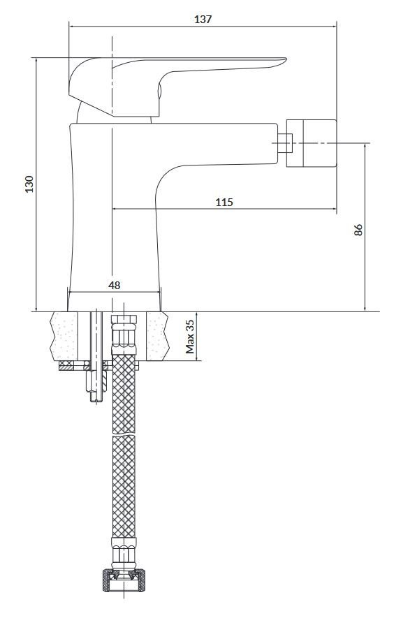 Cersanit City - rysunek techniczny