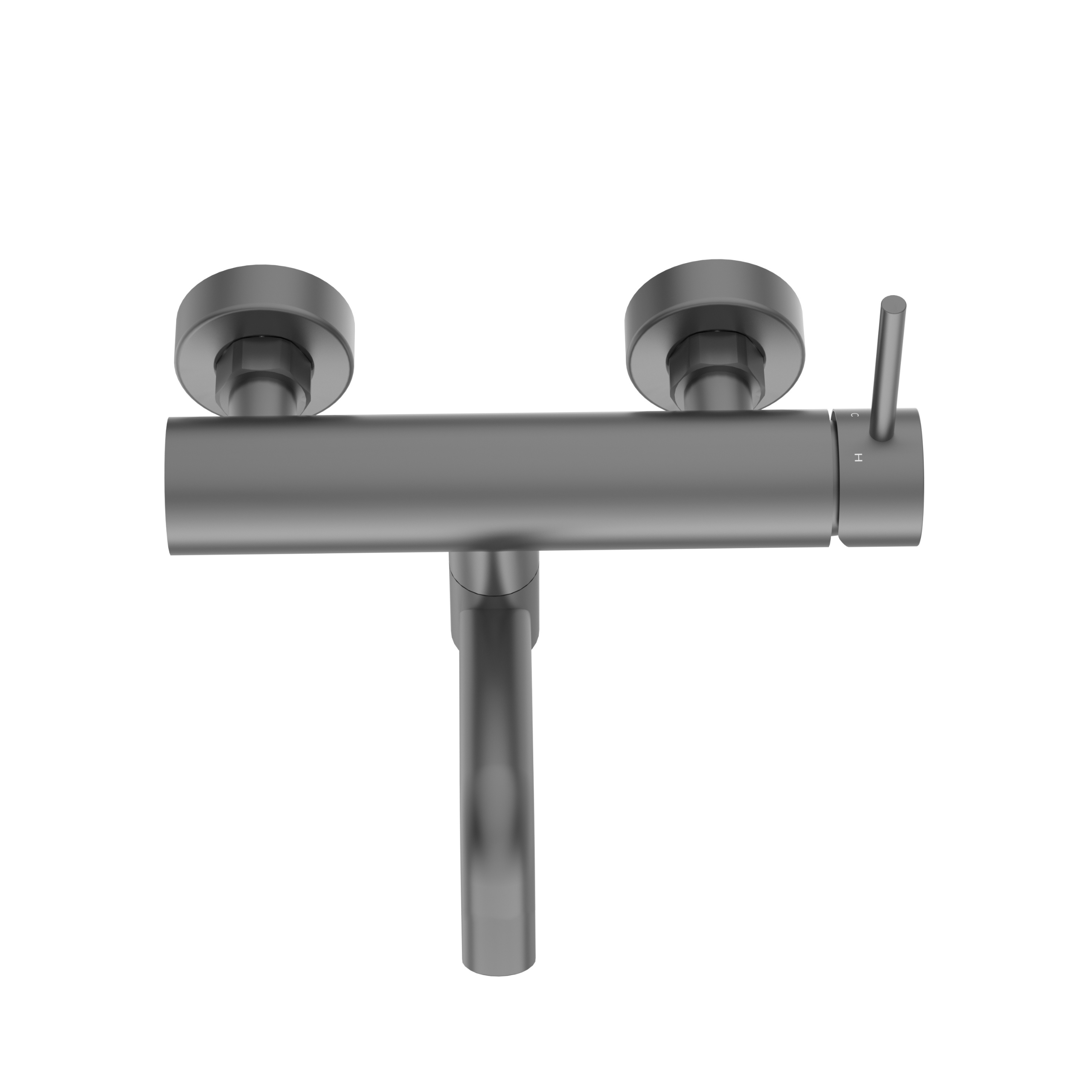 Rysunek techniczny - Bateria wannowa CASCADE model 1 GUN METAL