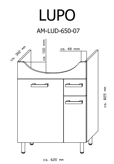 Astor - rysunek techniczny