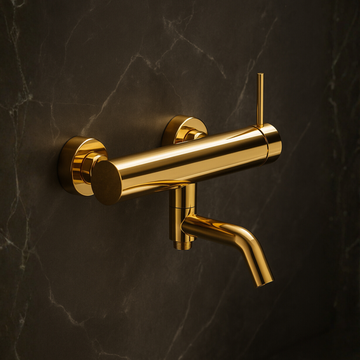 Rysunek techniczny - Bateria wannowa CASCADE model 1 SHINY GOLD