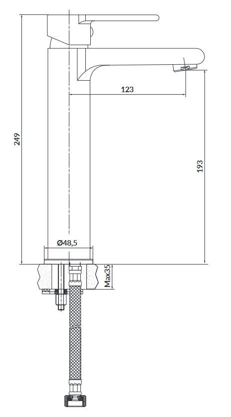 Rysunek techniczny Cersanit Verso