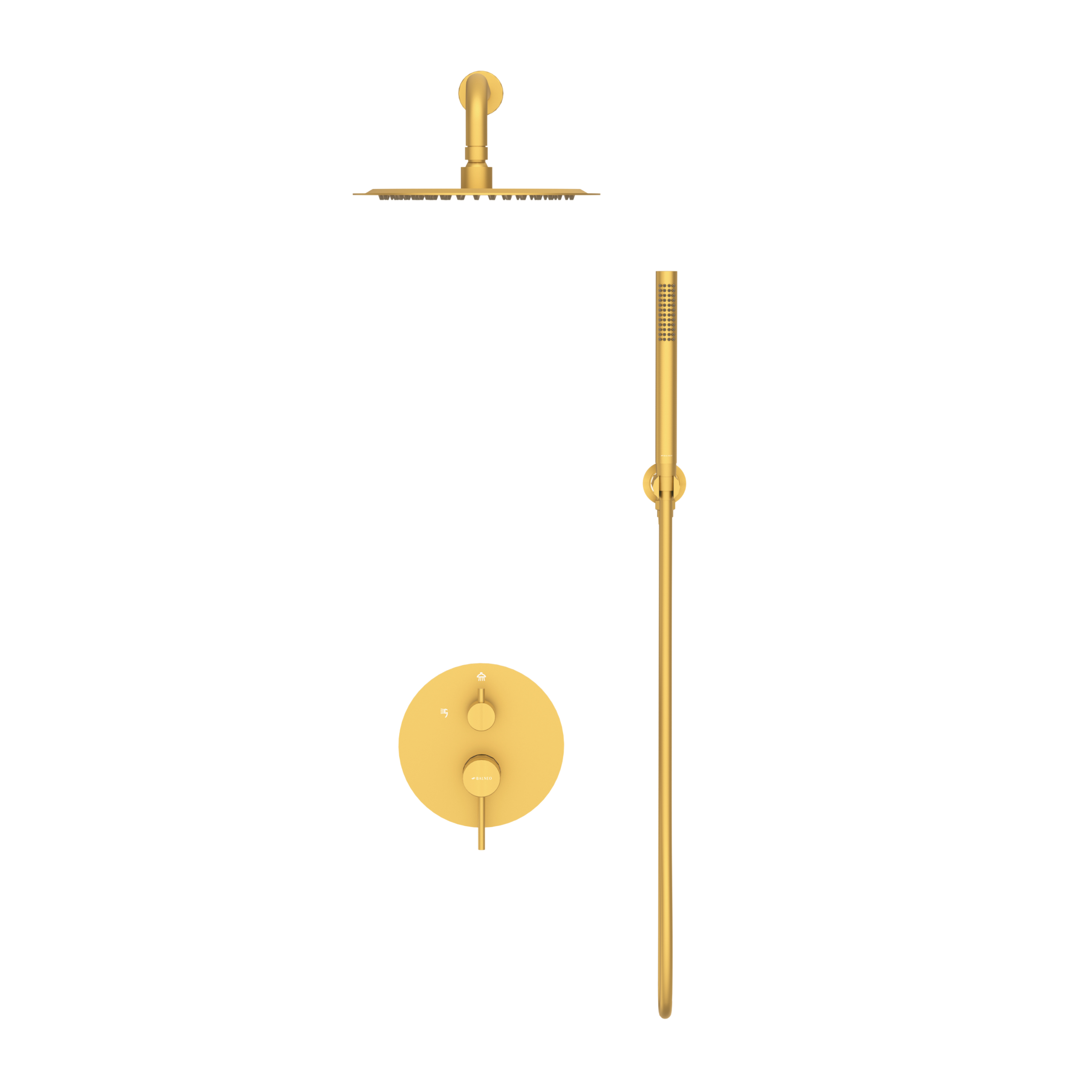 Rysunek techniczny - Bateria prysznicowa CASCADE zestaw 2 GOLD