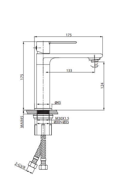 Cersanit Virgo - rysunek techniczny