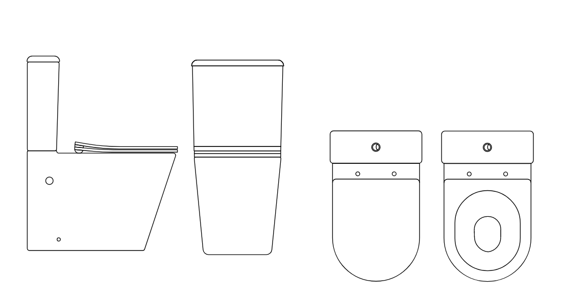 Lavita Kompakt WC Neptun - rzut z góry