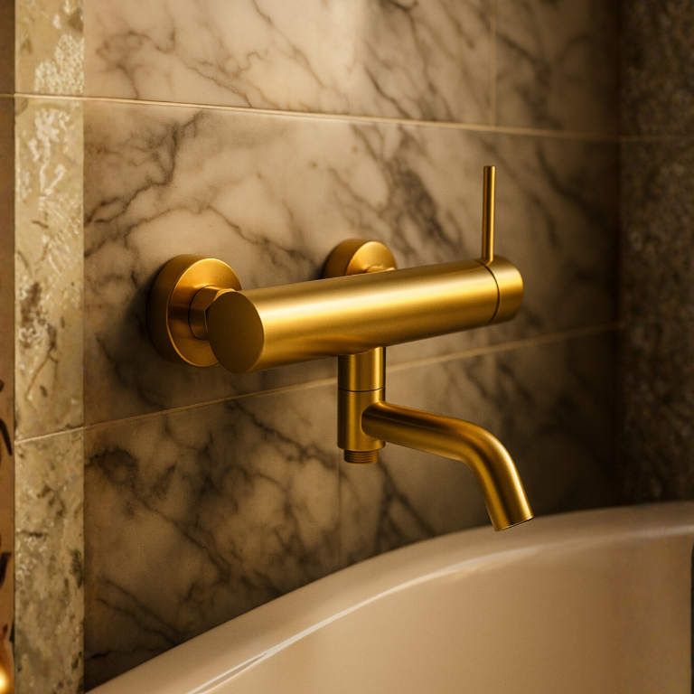 Rysunek techniczny - Bateria wannowa CASCADE model 1 GOLD