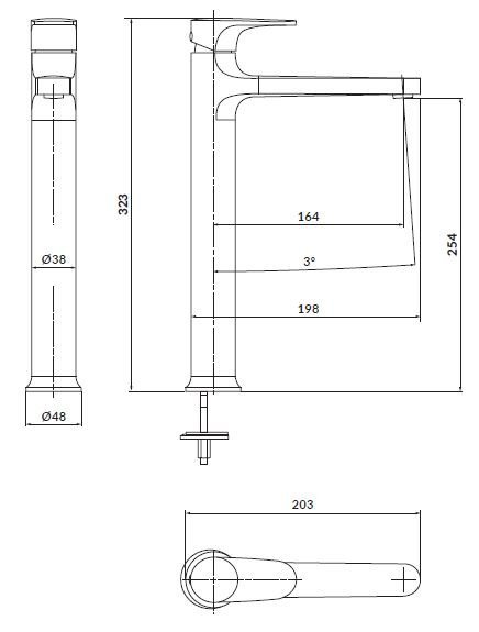 Cersanit Inverto - rzut z góry