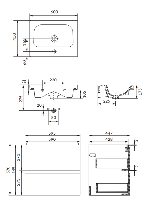 Cersanit - rysunek techniczny