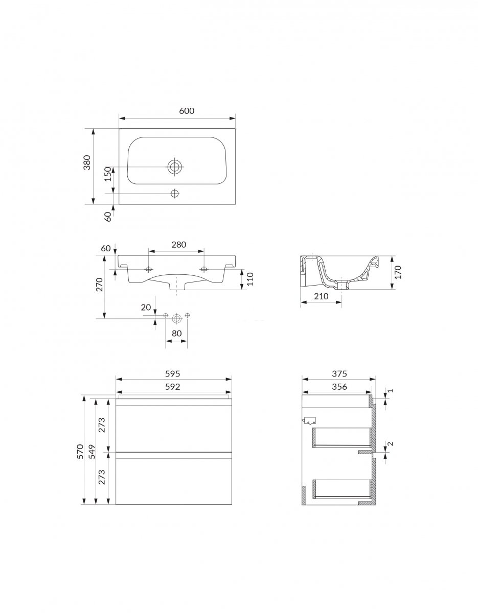 Cersanit - rysunek techniczny