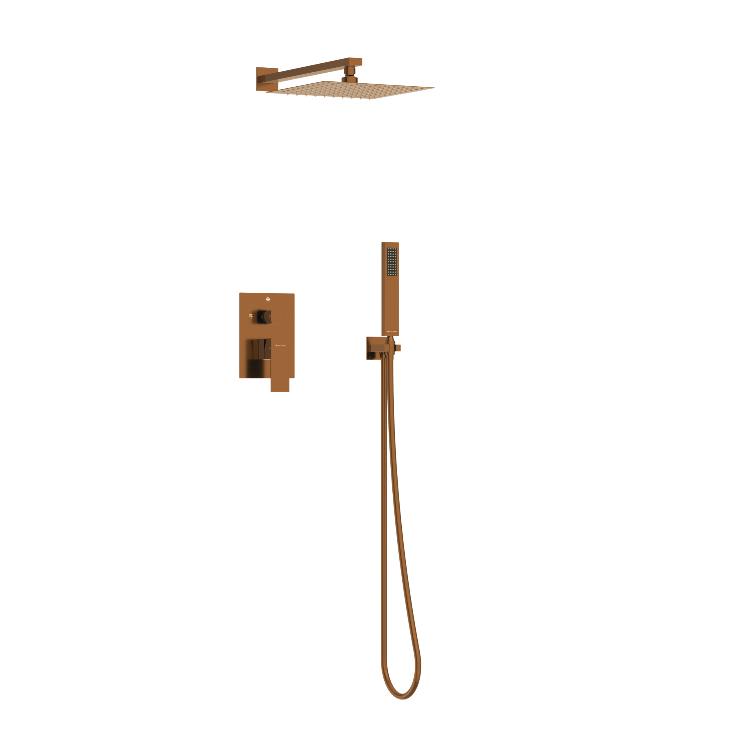 Rysunek techniczny - Bateria prysznicowa CASCADE zestaw 3 COPPER