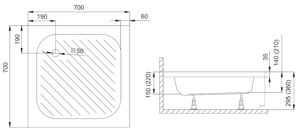 Polimat - rysunek techniczny