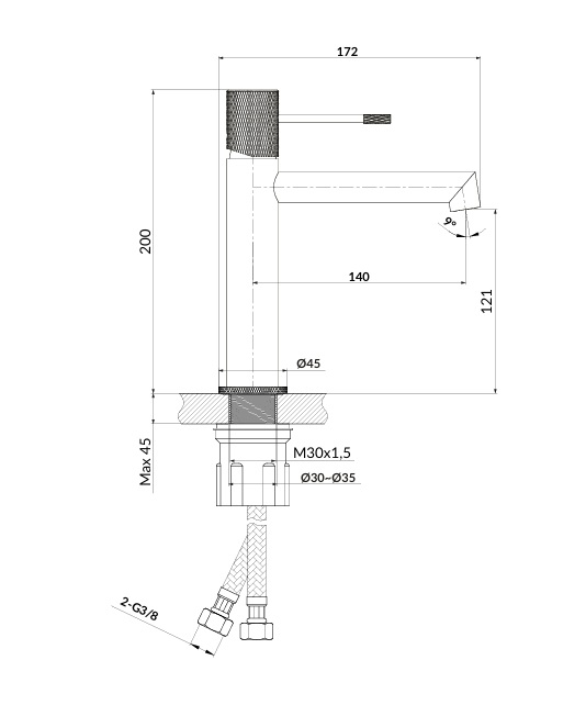 Cersanit Zen - rysunek techniczny