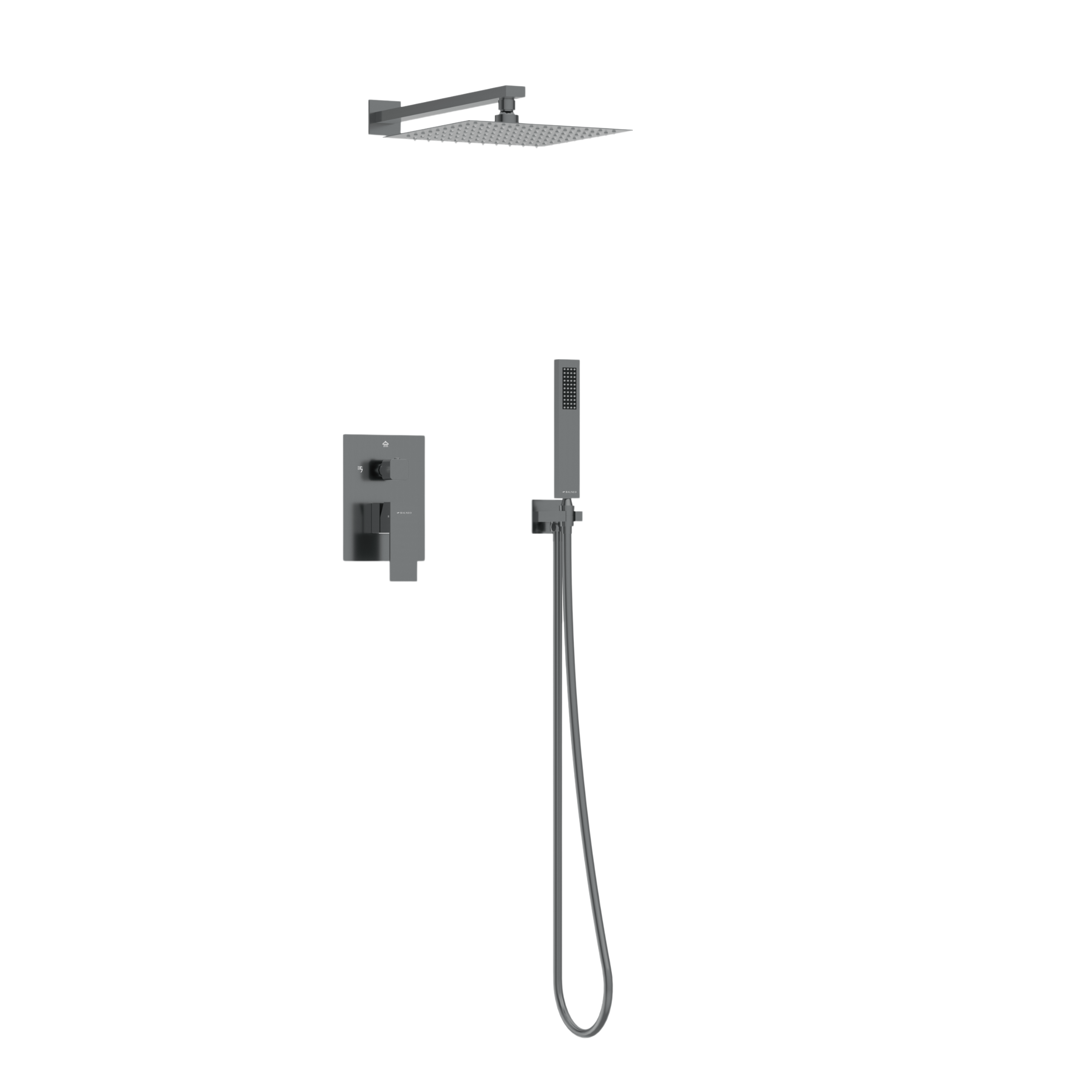 Bateria prysznicowa CASCADE zestaw 3 GUN METAL