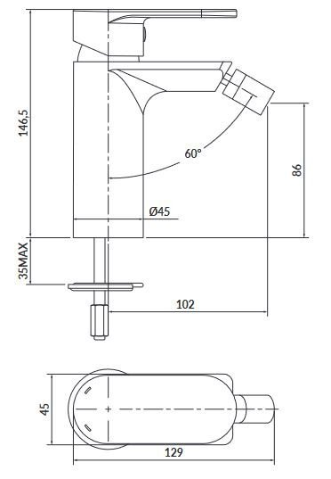 Cersanit - rysunek techniczny
