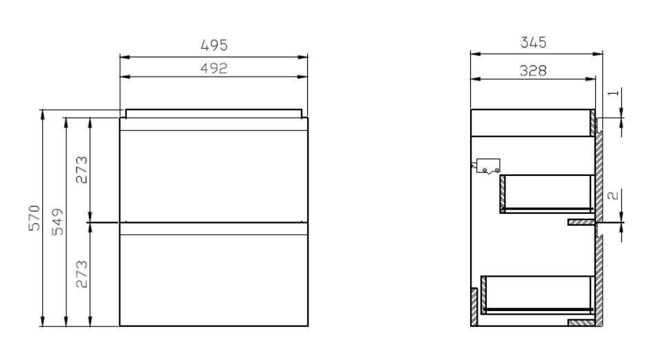 Cersanit - rysunek techniczny