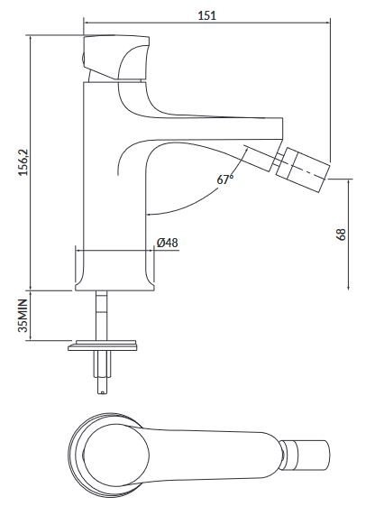 Cersanit Inverto - rzut z góry
