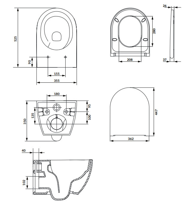 Cersanit - rysunek techniczny