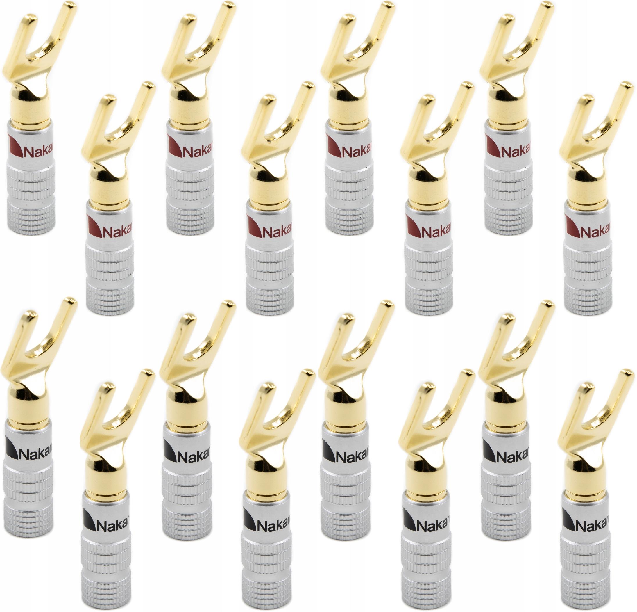 Zdjęcie AWparts WTYK GŁOŚNIKOWY WIDEŁKOWY NAKAMICHI GOLD HQ