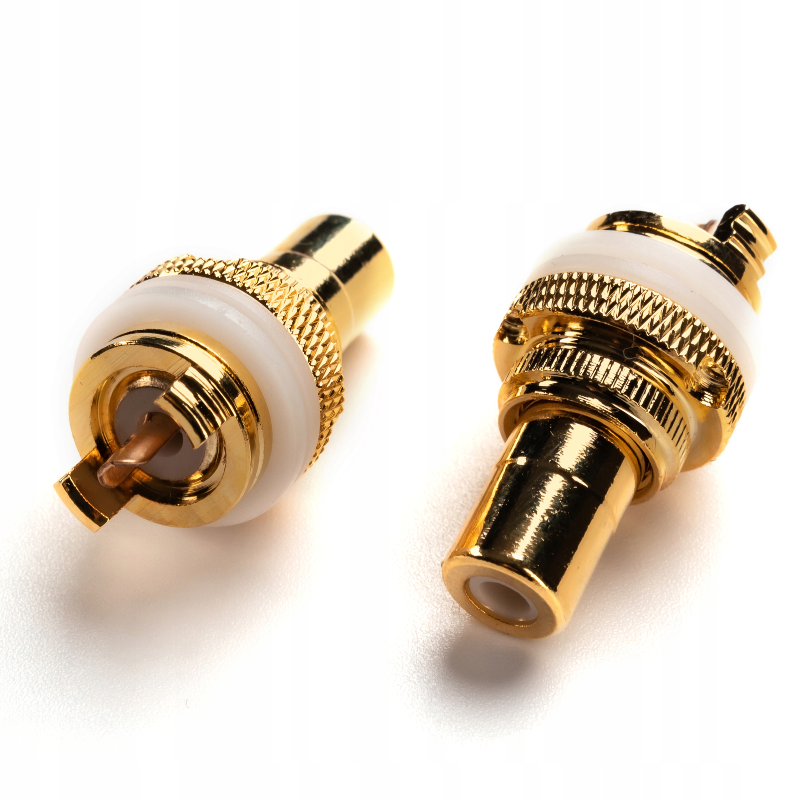 Zdjęcie AWparts GNIAZDO RCA BIAŁE NA OBUDOWĘ ZŁOCONE