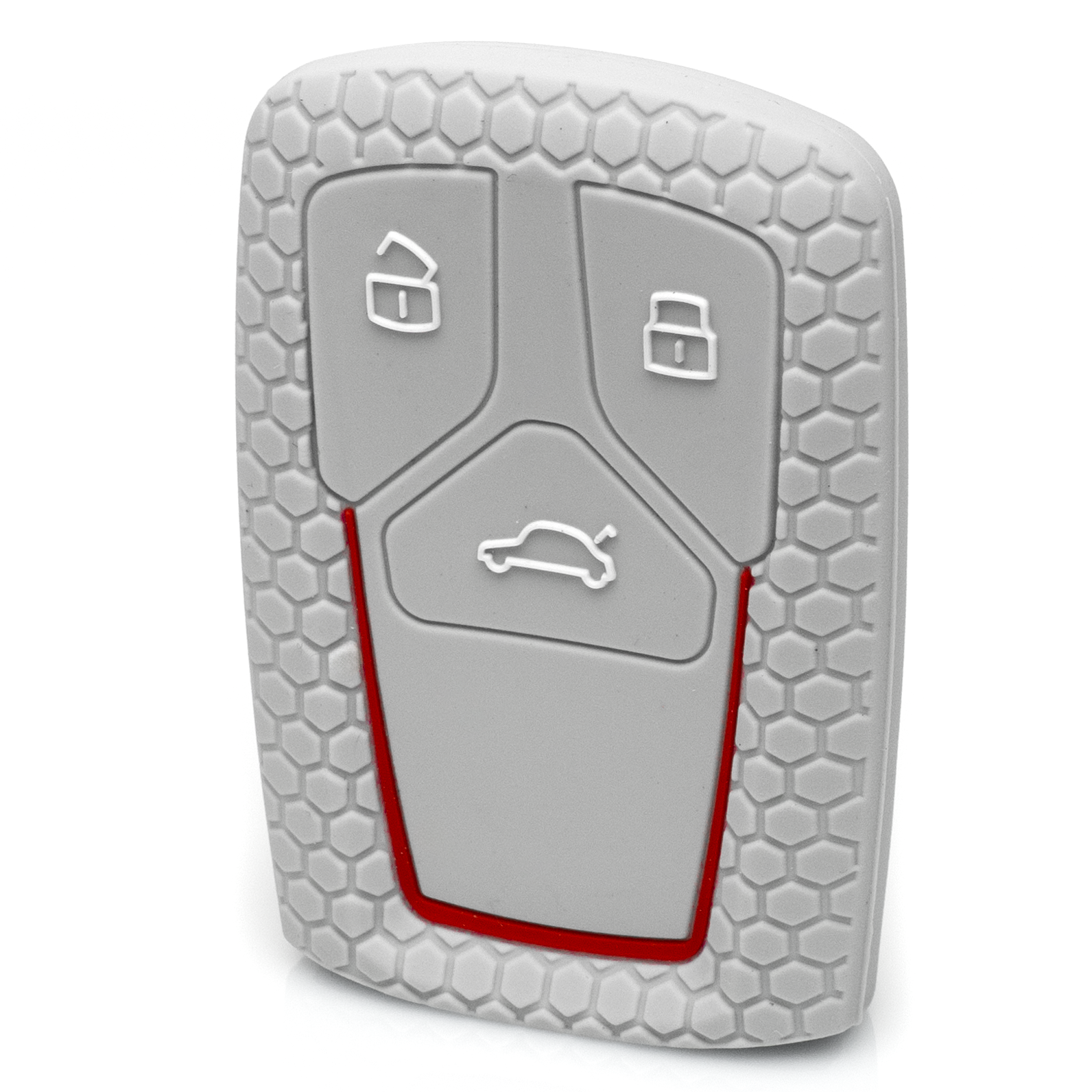 Zdjęcie AWparts ETUI SILIKONOWE NA KLUCZYK SZARO-CZERWONE DO AUDI A4 B9