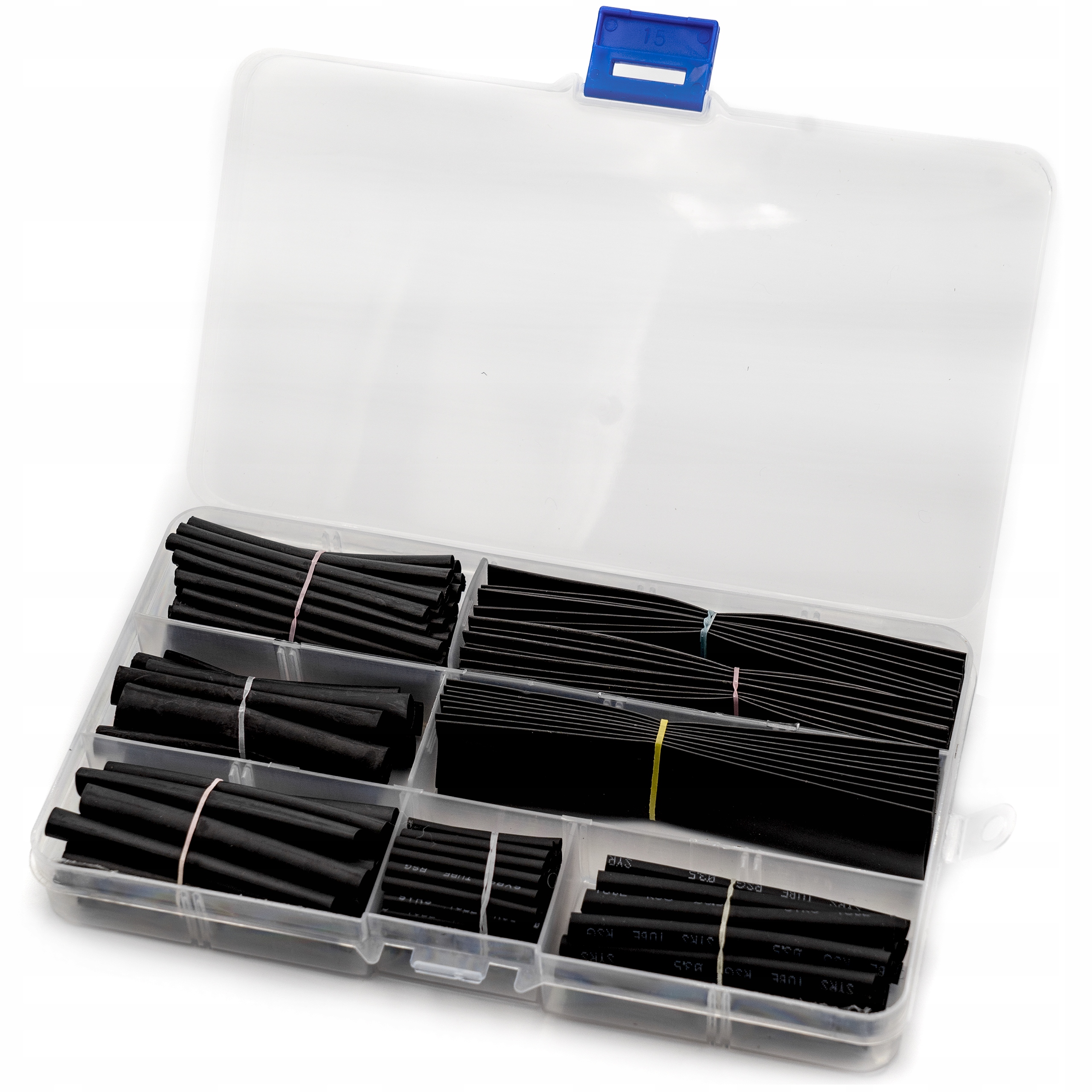 Zdjęcie AWparts ZESTAW CZARNYCH RUREK TERMOKURCZLIWYCH W PUDEŁKU 150szt