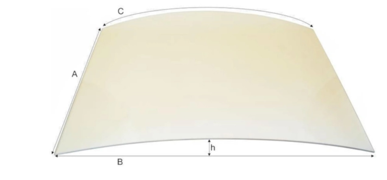Szyba gięta do pieca kominka kozy żaroodporna