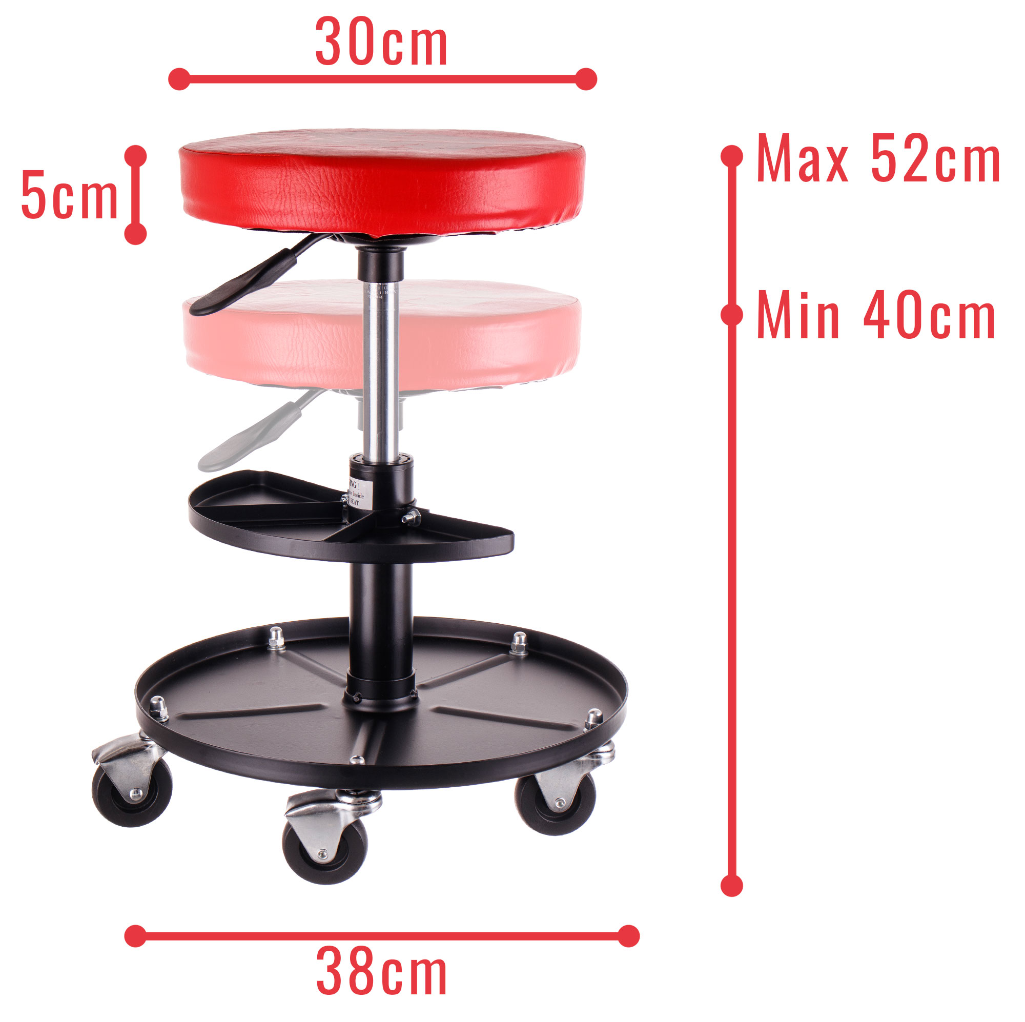 BIG RED TRH6201J – taburet rotativ cu baza stabila
