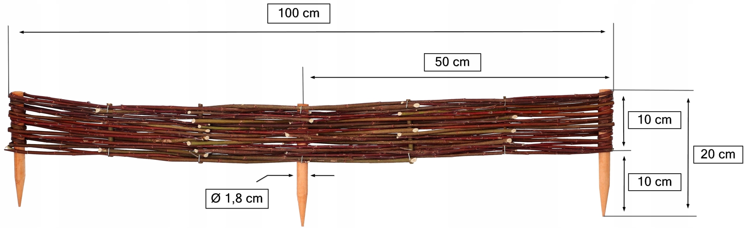 10X Palisada Obrzeże Płotek Wiklinowy Ogród 100X10 -Building Materials Shop f6c18ab6684aea34f7c87ce9a01dd08c