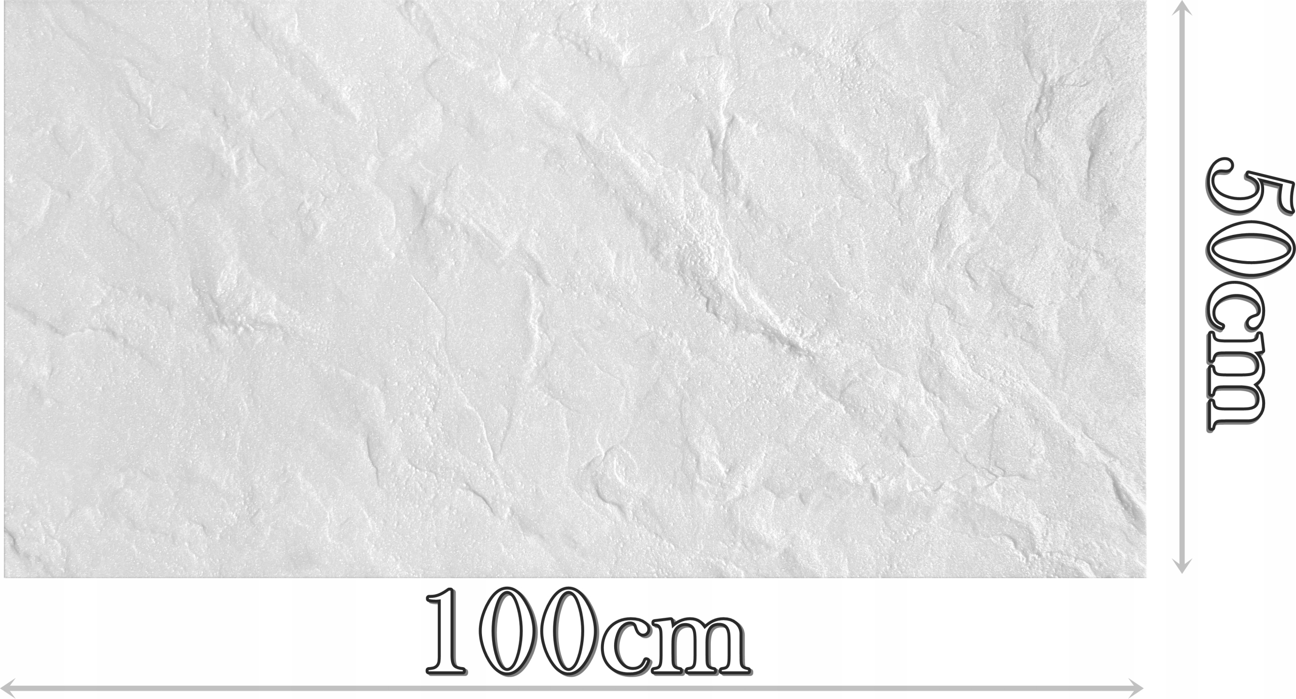 Panel Ścienny Kamień Naturalny imit. biały GŁAZ 3D 0,5m2