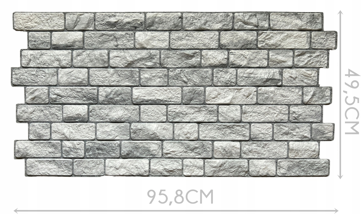 Panele Ścienne PCV Cegła Szara 3D płytki ścienne PCV Small Brick Grey