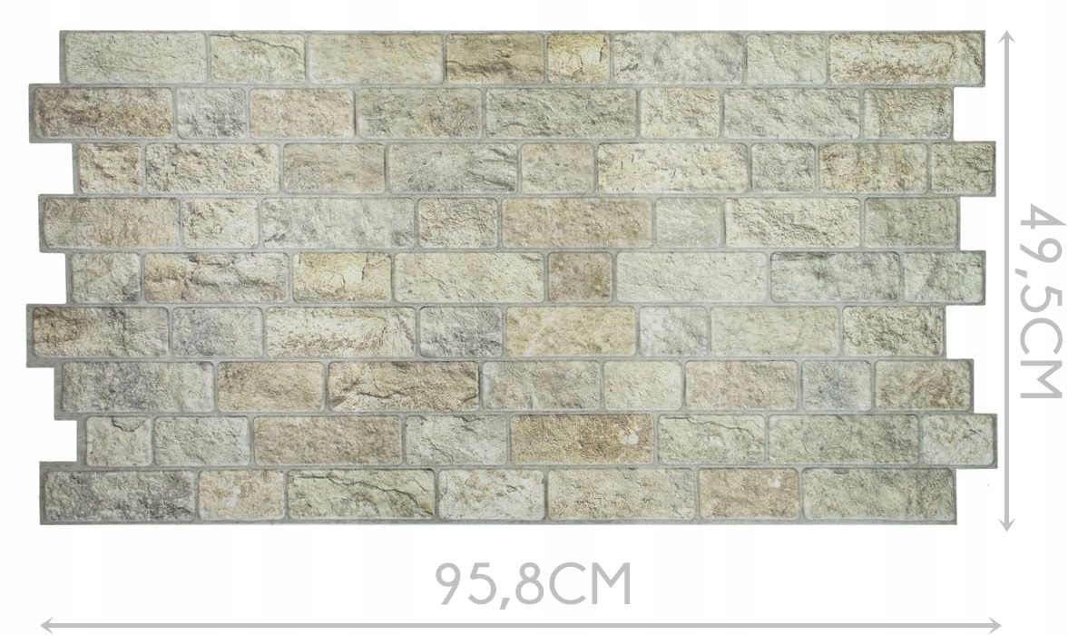 Panele Ścienne PCV Cegła Szara 3D płytki ścienne PCV Small Brick