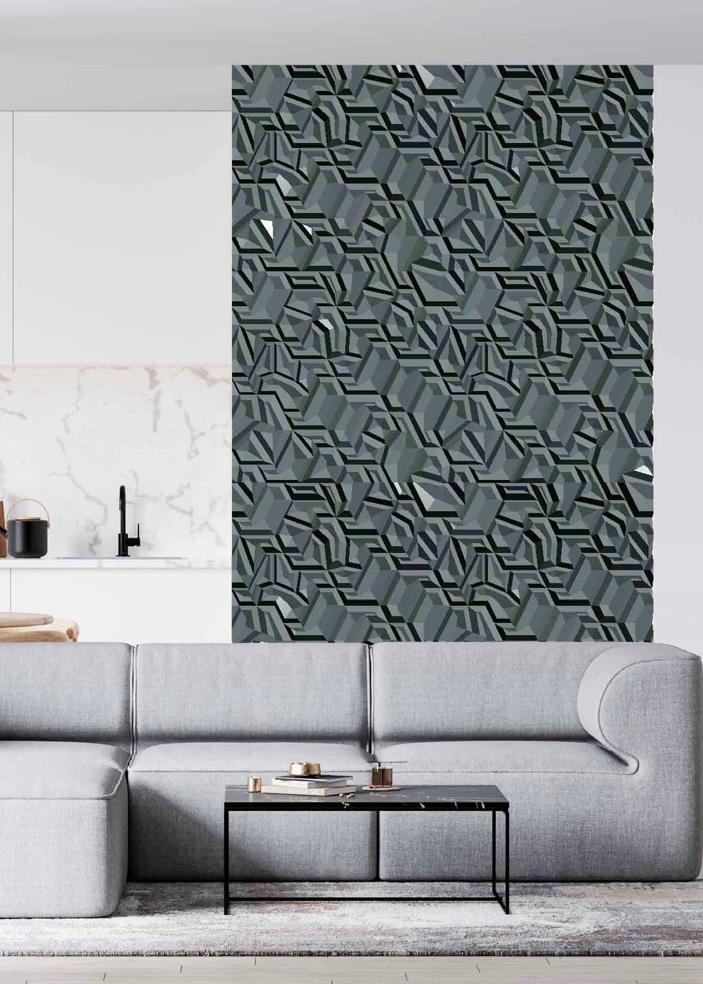 Panele ścienne 3D kasetony styropianowe 60x60 OPAL