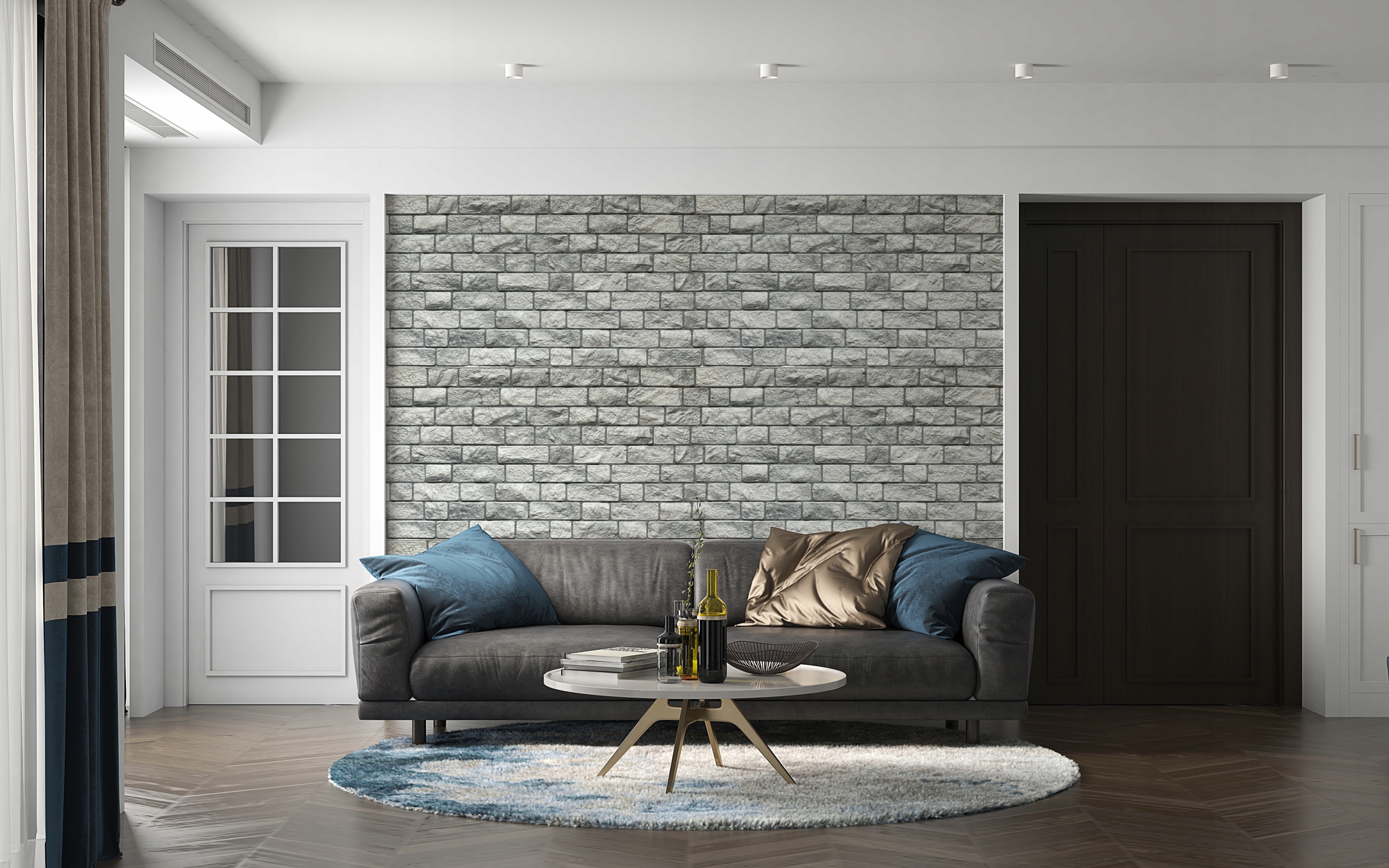 Panele Ścienne PCV Cegła Szara 3D płytki ścienne PCV Small Brick Grey