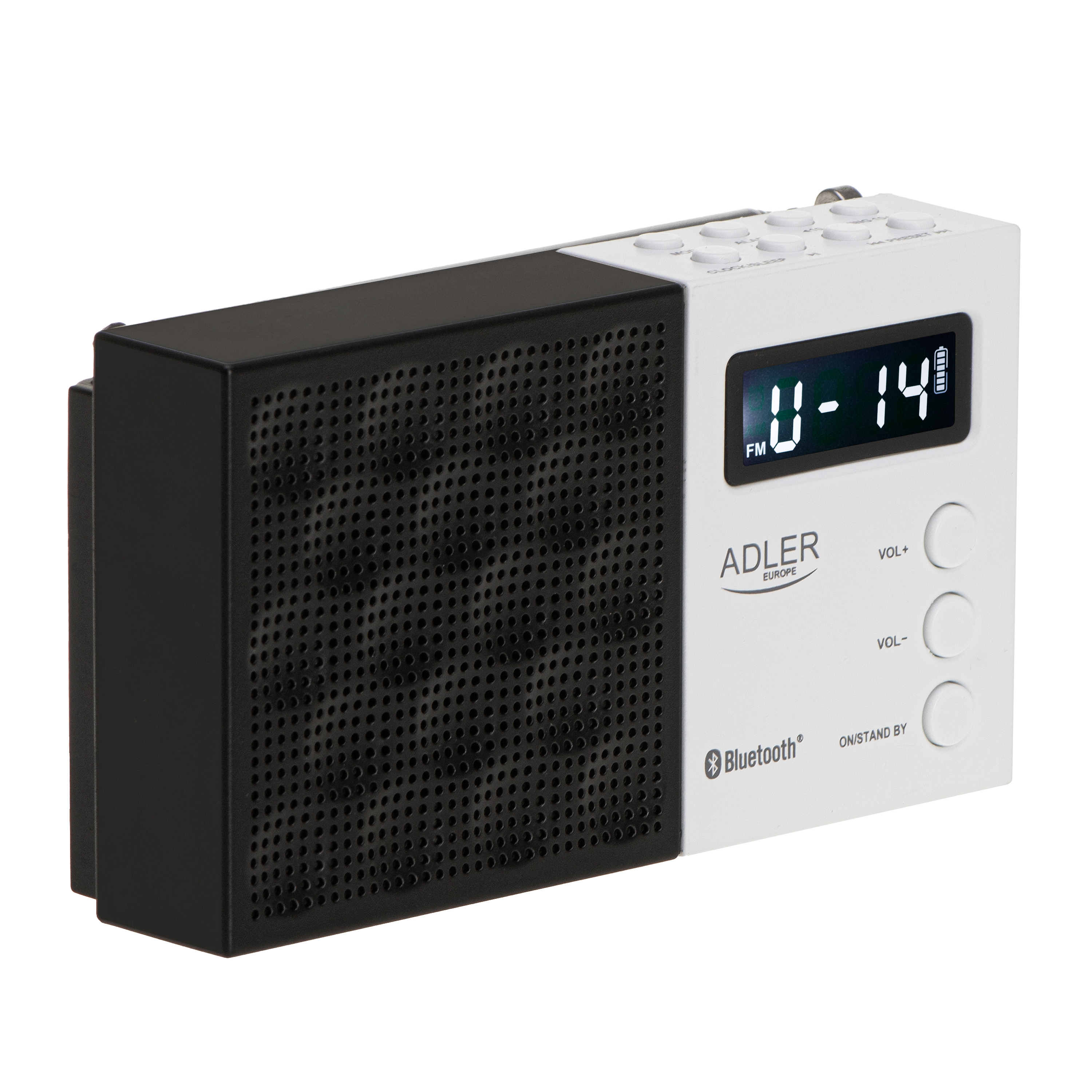Adler | Digital Radio - PLL AM/FM | AD 1908 | Alarm function | White/Black
